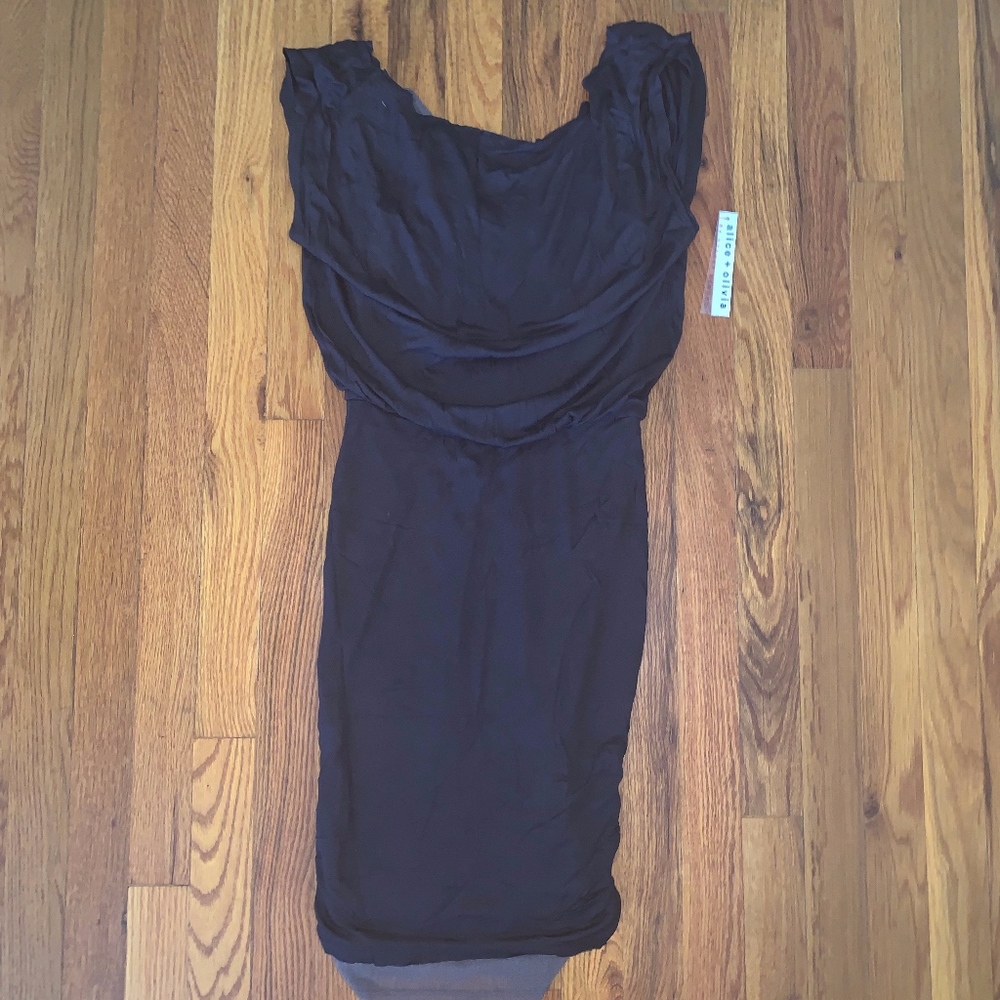 Alice + Olivia Chocolate Mini Dress NWT Size:Small